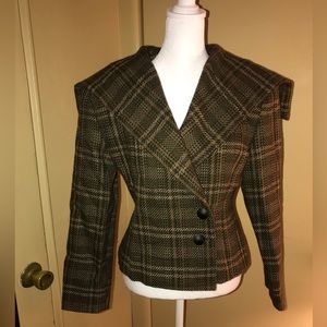 COPY - Plaid winter weight jacket by Mandela Rossetti, size 40. (European sizin…